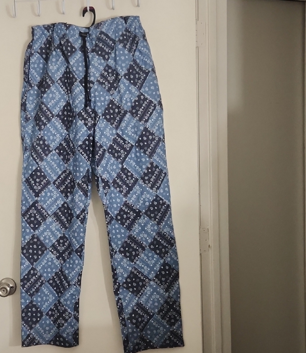 Skidz Blue Patchwork-Print Lounge Pants